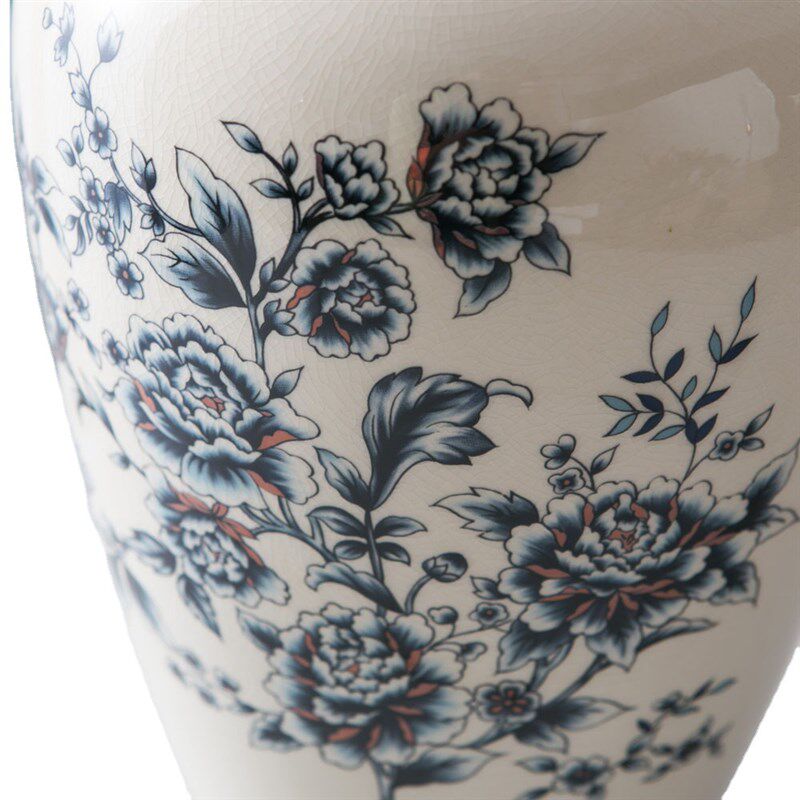 新中式简约瓶裂纹陶瓷花瓶花家器居装饰花冰花插摆件