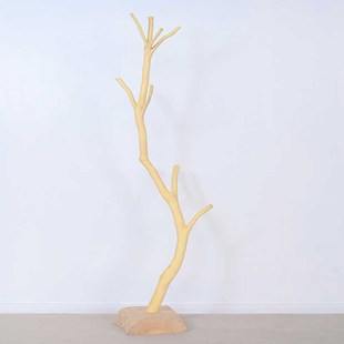 天然实木树枝衣帽架原木去皮树干落地挂衣架简约室内摆件树杈装饰