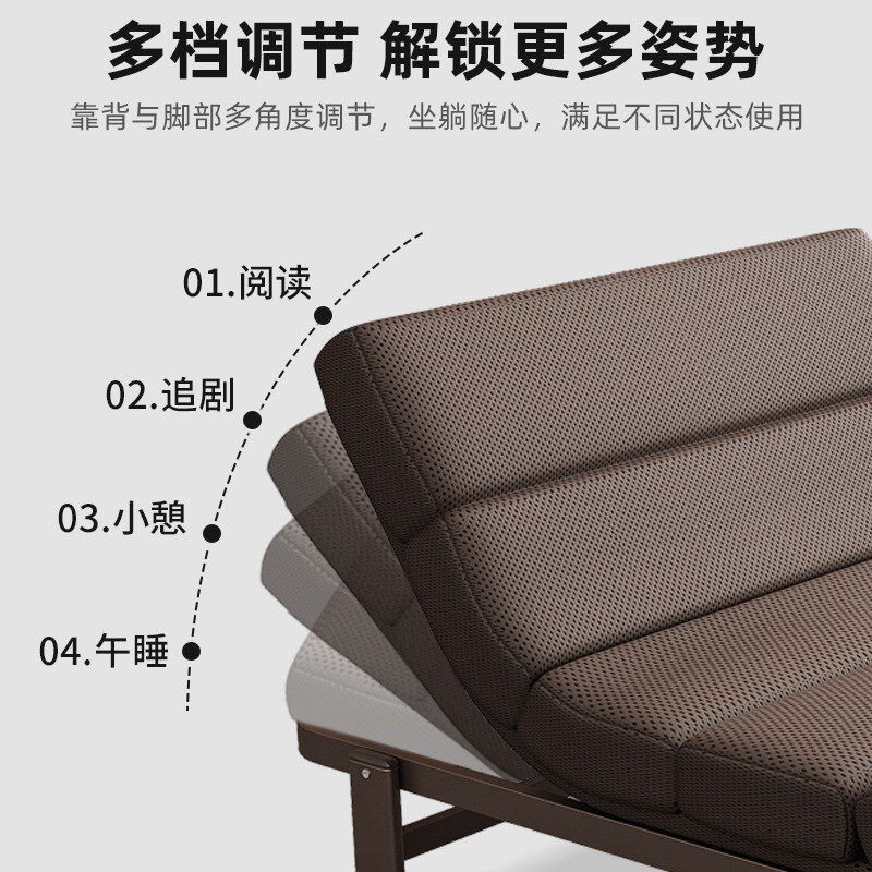 高端折叠床带轮子午休o办公室午睡躺椅成人家用医院陪护沙发单人
