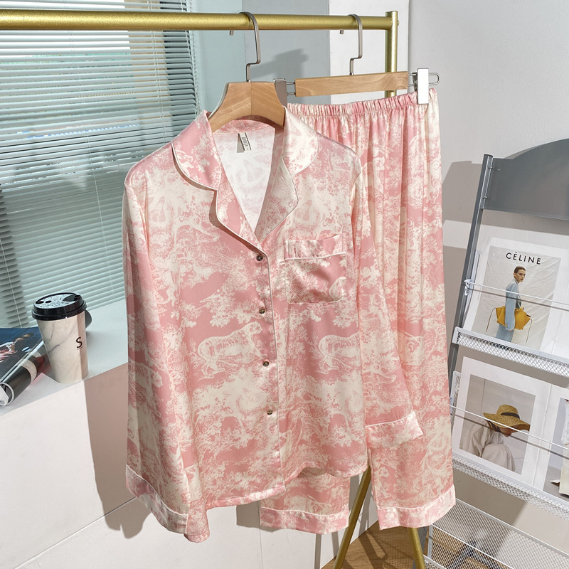 情侣睡衣女夏款冰丝薄款2022新款春秋长袖家居服套装高级感可外穿,女士内衣/男士内衣/家居服,睡衣/家居服套装,淘宝优惠券,粉丝福利购,淘宝优惠卷