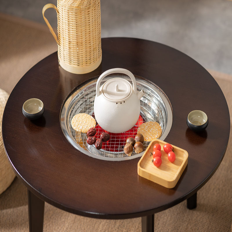 围炉煮茶家用庭院烤火炉木炭烧烤炉圆形茶桌室内煮茶取暖火炉套装,住宅家具,家用茶台/茶桌,淘宝优惠券,粉丝福利购,淘宝优惠卷