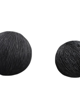 现代简约黑色肌理托盘珊瑚球摆件样板间家居客厅茶几桌面软装饰品