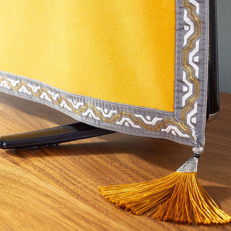 新款电视机罩防尘罩中式布艺盖巾32寸42寸50寸55液晶电视机套盖布