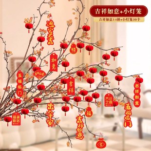 饰盆栽吊卡小挂件灯笼搬家入宅布置仪式 乔迁之喜进新居绿植n装 用