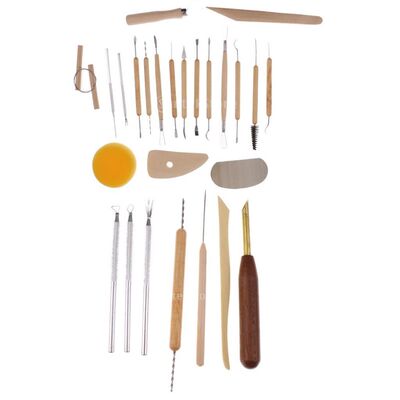 推荐。7Pcs/19oPcs Clay Sculpting Tools Pottenry Carvig TolSe