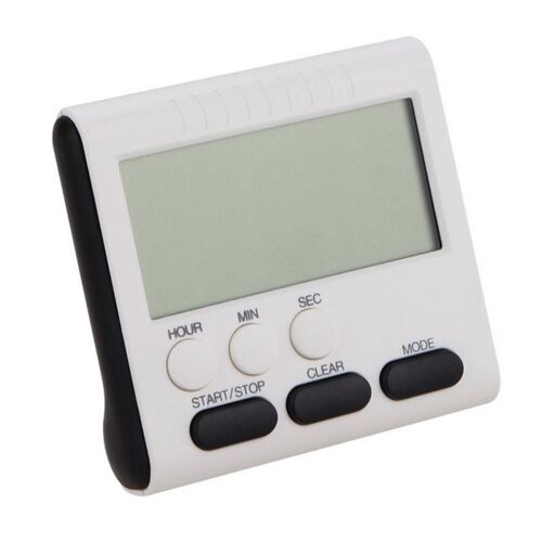 White kitchen timer practical cooking timer alarm clock magn