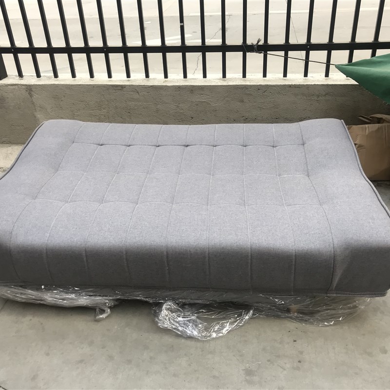 深圳送货 1.8米麻布沙发椅收折沙发床实木框架沙发