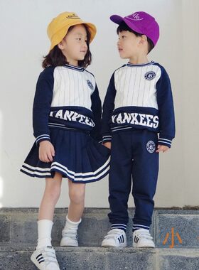 21 新品童装 男女儿童运动棒球套装棉 姐弟兄妹装 幼儿园班服春秋