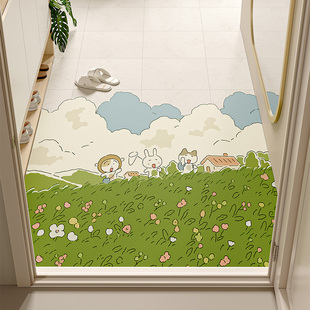 与风与海入户门地垫PVC可擦洗门垫进门门口脚垫家用地毯垫可裁剪