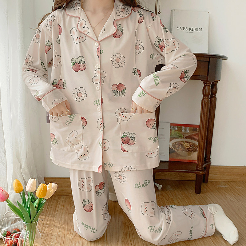 浦乳期月子服夏季薄款产后纯棉哺乳孕G妇睡衣女春秋产妇喂奶家居