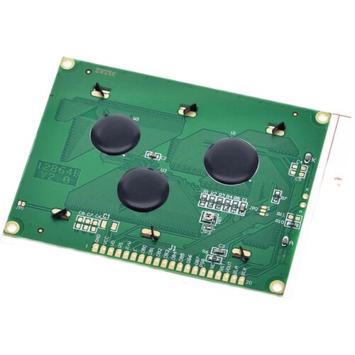 蓝屏黄绿色 LCD12864显示液晶屏 z带中文字库 带背光12864-3.3V5