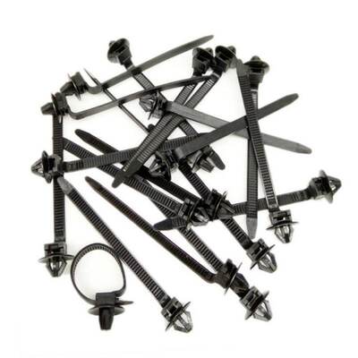 极速50pcs Nylon Cable Tie Wrap Fixed Fastener Clips Cars Mou