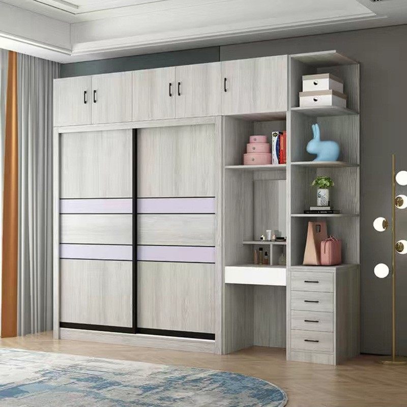 现代简约板式实木衣柜卧室推拉门整体衣柜大容量衣U橱储物柜杂物,住宅家具,独立衣柜,淘宝优惠券,粉丝福利购,淘宝优惠卷