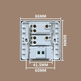 86型二开加人体感应开关自带光控白天不启动多种颜色U可选功率50W