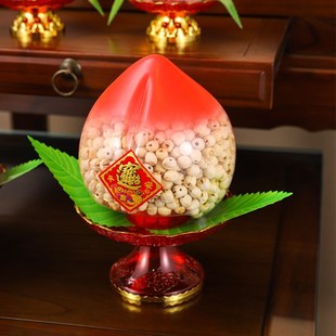 潮汕拜拜寿桃模具装 糖仙桃塔米头白糖塔喜庆客厅摆件 米装