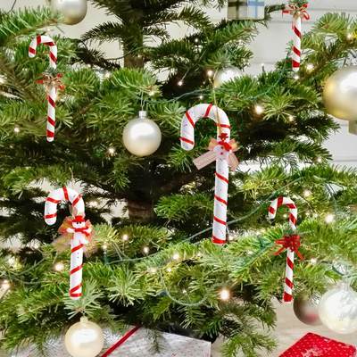 速发Christmas Decoration Red Candy Canes Christmas Tree Hang