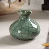 龙泉创意家居装 饰品摆件手工个D性小花器台面水培花插花瓶
