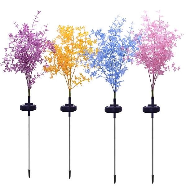 推荐4Pcs Imitated Plant Solar Lamp Garden LED Solar Light