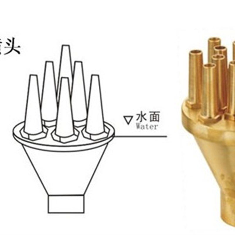 全铜集流直上喷头 水池中心喷头 景观庭院假山喷泉喷头1寸半2寸半
