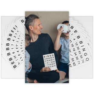 60Pcs Bingo  Card Bingo Card for Fun Intellectual Developt P