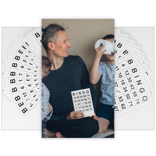 60Pcs Bingo  Card Bingo Card for Fun Intellectual Developt P