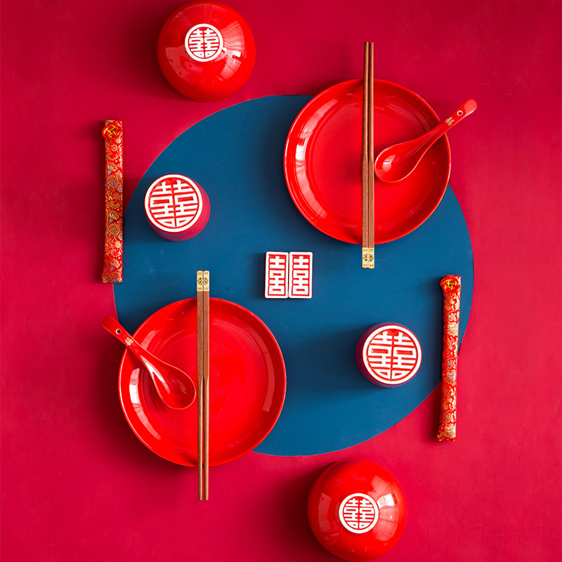 新婚礼物送新人朋友闺蜜女哥哥订婚结婚实用高档陶瓷餐具杯子定制