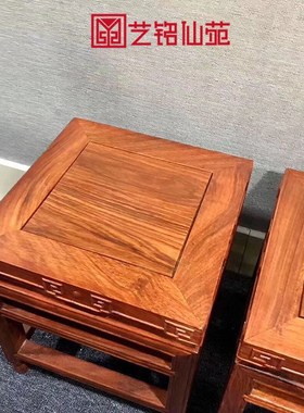 非花富贵凳红木凳子实木家用小方凳仿古中式凳子餐桌凳换鞋凳板凳