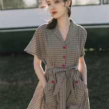 厂家布拉吉连衣裙70年代长裙子夏季80怀旧服装港风女T装复古着vin