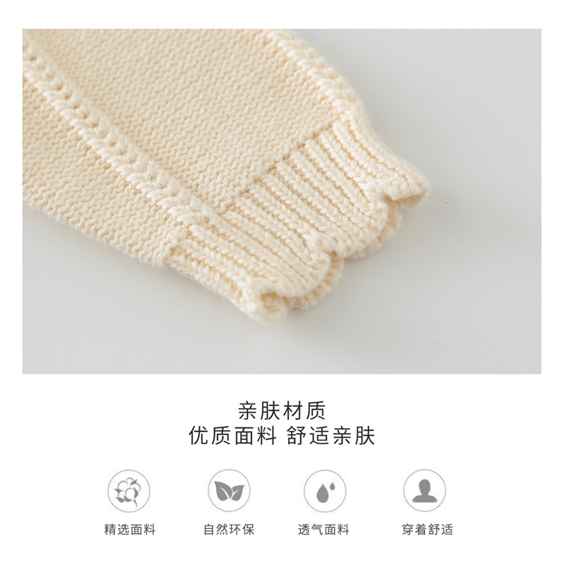 新品新生婴儿衣服春秋季套装女宝宝春装针织包屁衣超洋气秋款连体