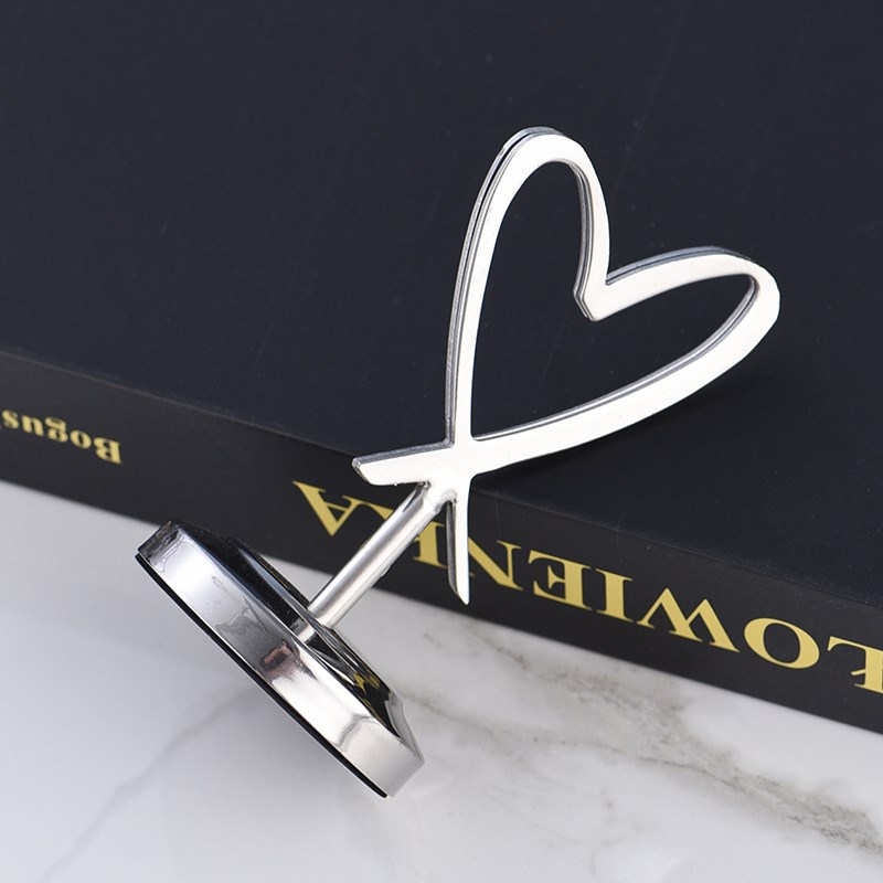 不锈钢席位卡台号卡架酒店婚礼桌C卡夹宴会桌牌餐厅菜牌爱心插卡