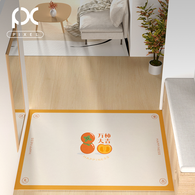 入户门地垫新款简约门口防滑垫zPVC可擦免洗玄关脚垫家用耐脏门垫