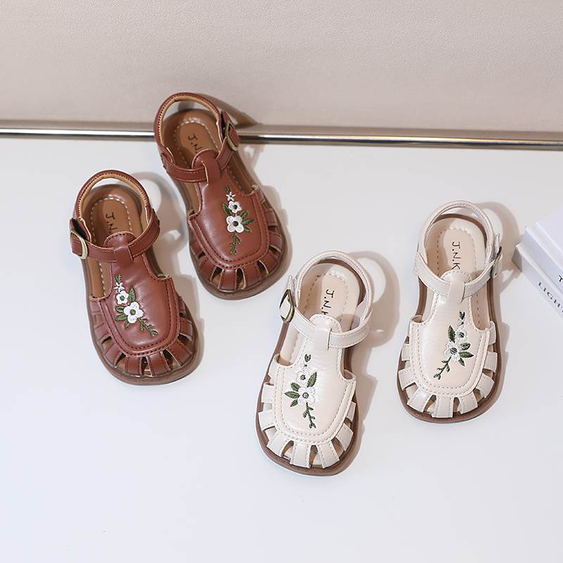 推荐2023 Sweet Princess Sandals Summer New vered Toes Embroi