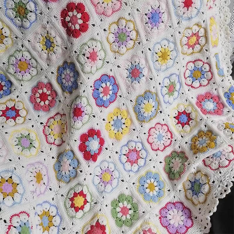 新手花园拼花毯子毛线钩针编织材料包精梳棉线宝宝盖毯沙发汽车垫,服饰配件/皮带/帽子/围巾,DIY编织材料包,淘宝优惠券,粉丝福利购,淘宝优惠卷