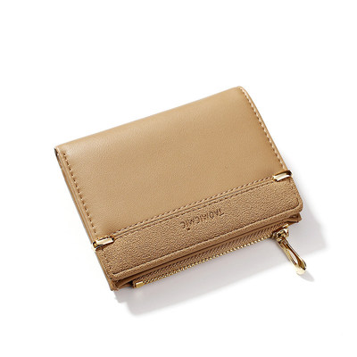 网红Women Wallets Leather Female Purse Mini Hasp Solid Multi