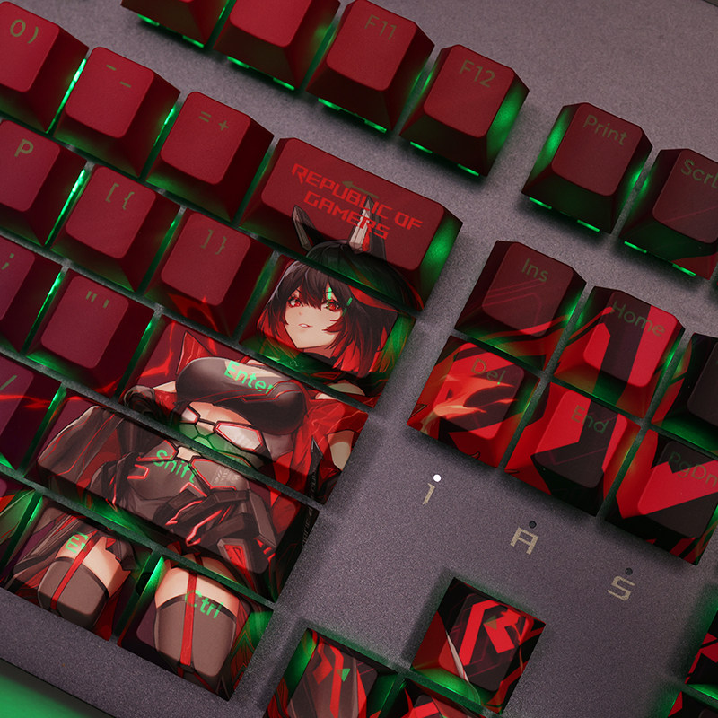 ro姬透光键帽玩家国度se7en矢量c升华夜魔耀光专属pbt败家之眼mod