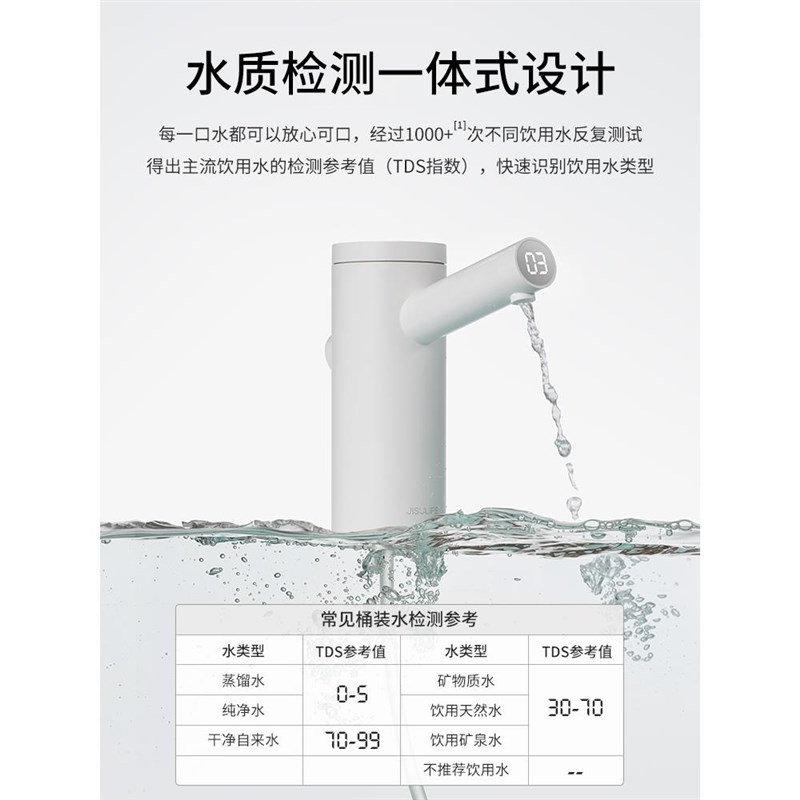 几素桶装水抽水器小型矿泉水饮水机自动上水器家用饮用水压水器