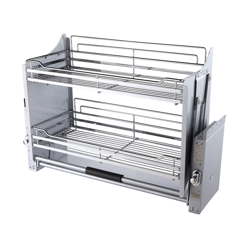 升降拉篮厨房吊柜拉篮不锈钢置物架升降下拉式调味篮橱柜五金配件,家装主材,拉篮,淘宝优惠券,粉丝福利购,淘宝优惠卷