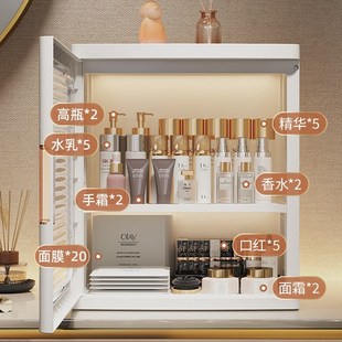 网红化妆品收纳i盒宿舍桌面家用防尘整理柜轻奢梳妆台护肤品置物