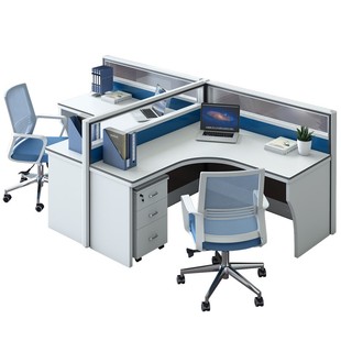 现货速发职员办公桌子4人位办公室屏风桌隔断电脑办公桌椅组合员