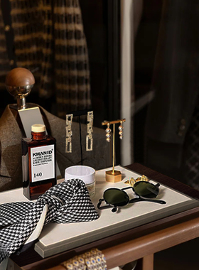 样板房售楼部定制衣柜衣帽间台面桌面梳妆台托盘套件模特摆件