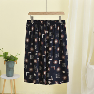 大码 大裤 衩爸爸棉绸家居裤 薄中老年人造棉男士 睡裤 夏季 男装 短裤