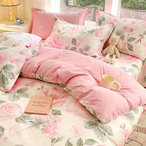 田园花卉被套单件纯棉150x200宿舍单双人100全棉被罩180x200x230