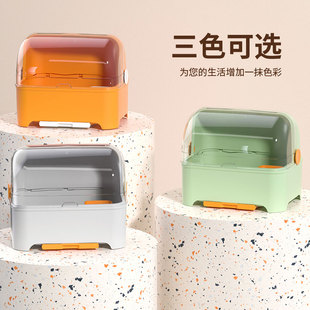餐具碗碟置物架碗柜带盖 厨房碗筷收纳盒放碗箱小型家用沥水碗架装