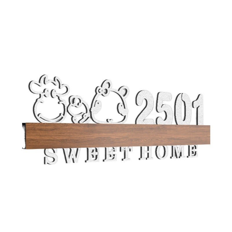 入户门牌创意家用门牌号 号码牌C住宅个性标识可爱挂牌门口网红风