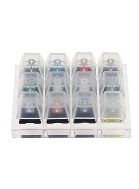 12 Cherry MX Switches Keyboard Tester Kit Clear Keycaps Samp