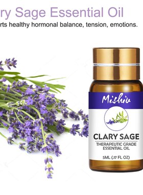 Mishiu 5ML Clary Sage Essential Oil Supports Healthy Hormon