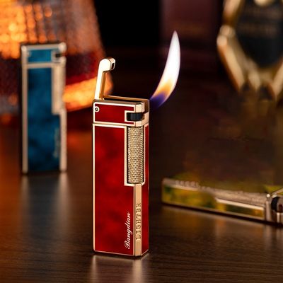 Wheel side oblique fire metal inflatable lighter igniter点火