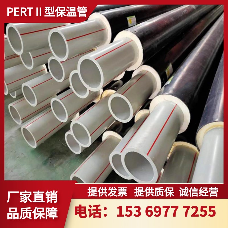 PERT2型保温管热力温泉用塑料耐腐蚀热熔市政供暖给水保温一体管