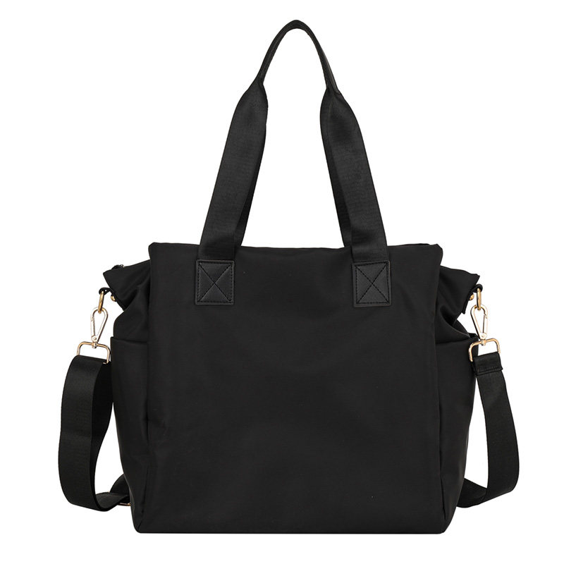 双层包包女大容量2021新款潮简约防水帆布单肩大包韩版学生斜挎包