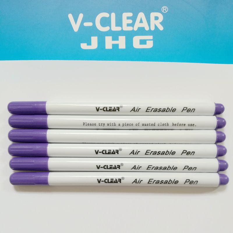 推荐6 Pcs Purple Air Erasable Pen Fabric Paint Marker Chaco